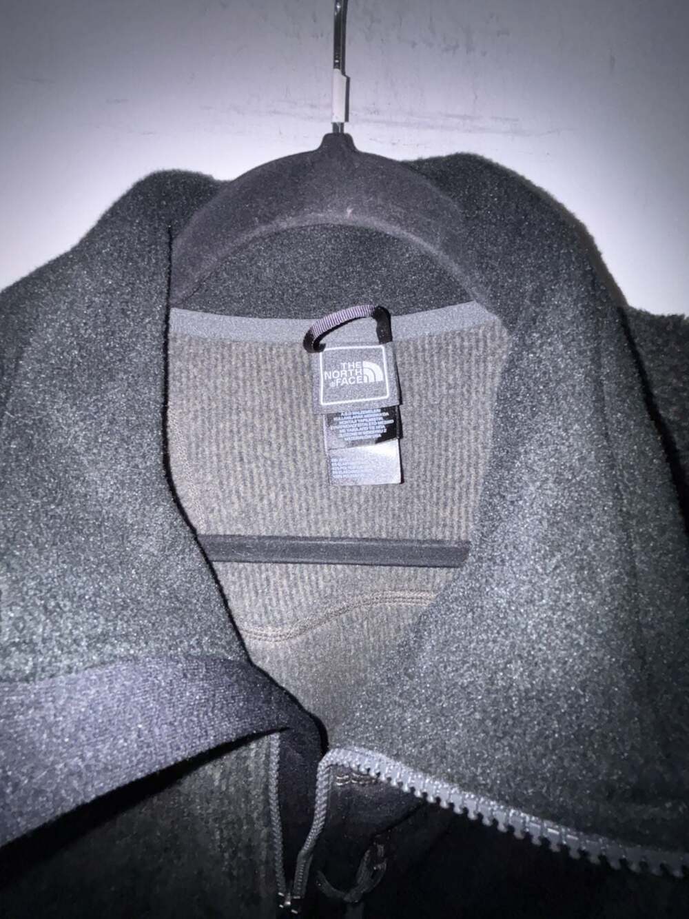 The North Face Fleece Full Zip Jacket Size M Black Gray